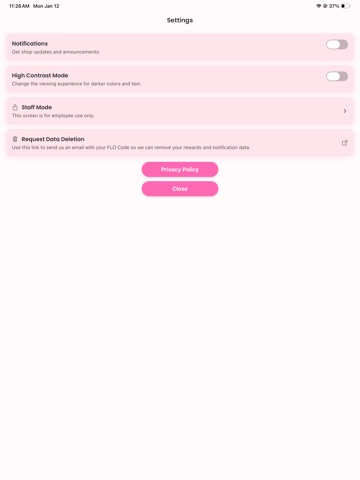 Flo's Premium Ice Cream iPad screenshot