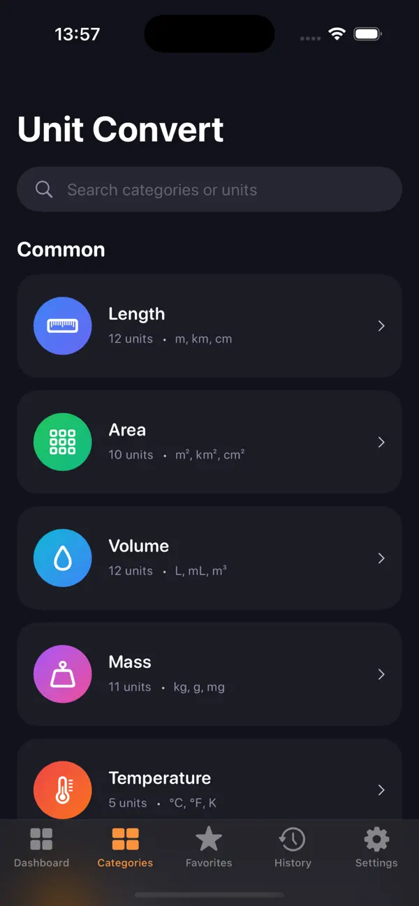 Screenshot #3 pour Unit Convert Go