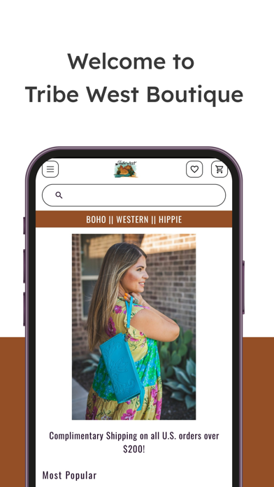 Tribe West Boutique iPhone screenshot 1 - Shopping app