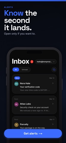 TempMail - Temp Mail Address Screenshot 5 of 7