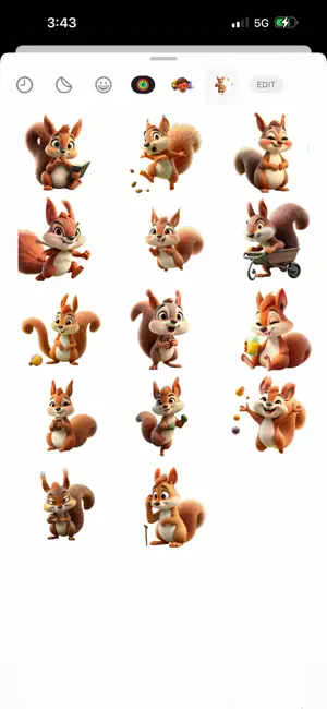 Forest Squirrel Stickers screenshot 3