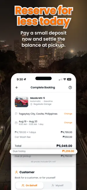 OOPA: Car Rental Philippines iPhone screenshot 4