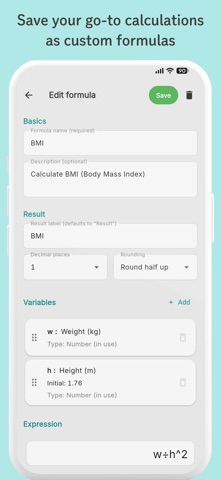 Formula Templates - CalcPad Screenshot 3 of 7