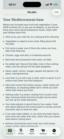 Kidney Food Plan Screenshot 2 of 10