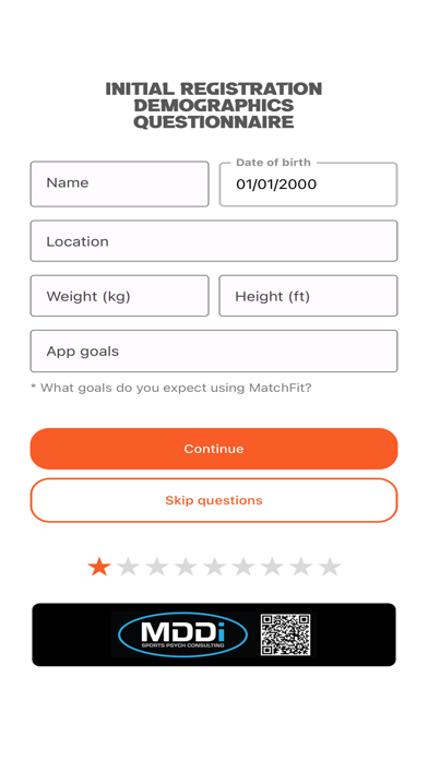 Match-Fit iPhone screenshot 1 - Sports app