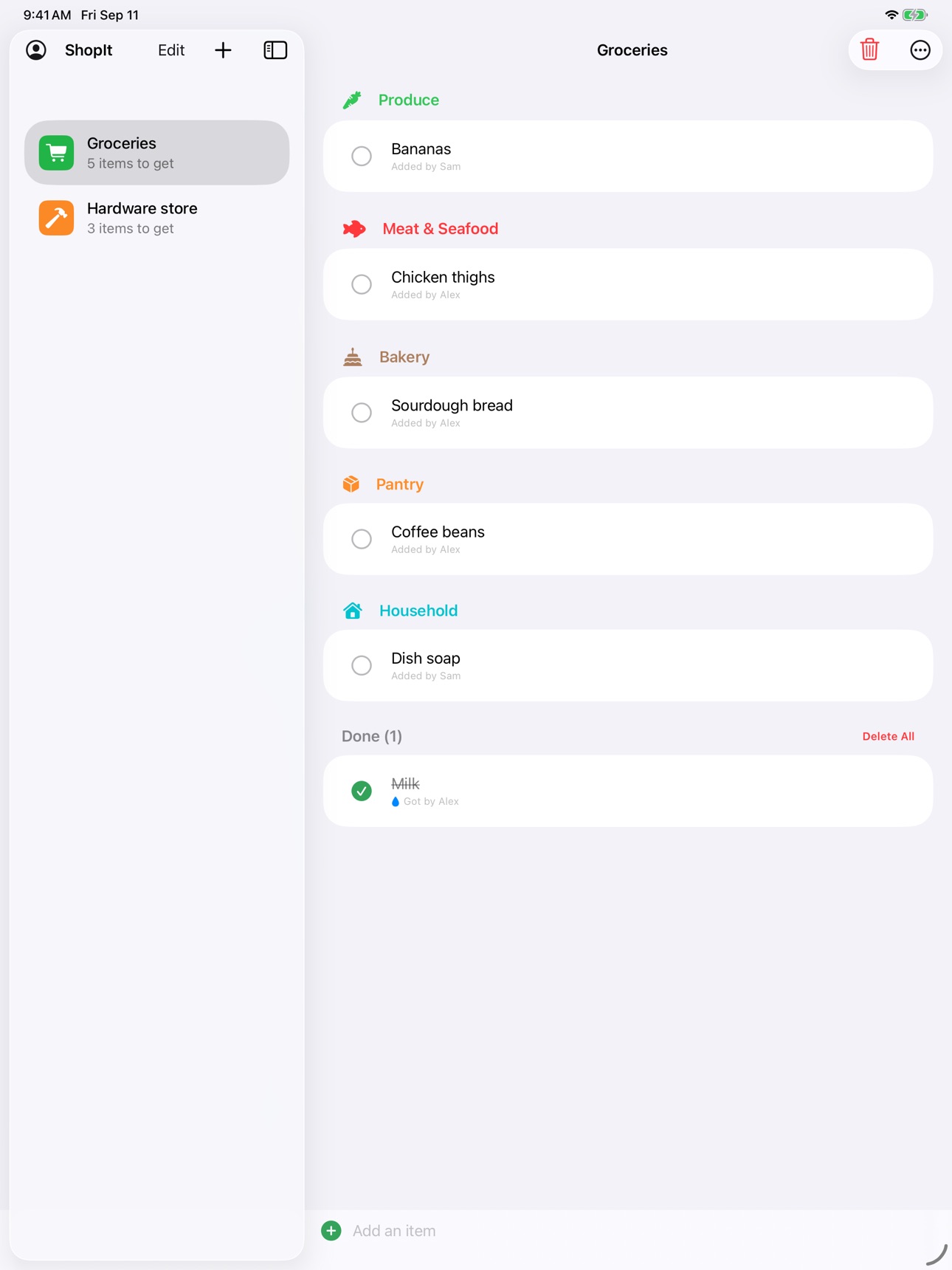 Screenshot 3 of ShopIt Family Shopping List