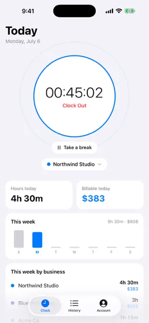 Clockwork Timecard screenshot 4