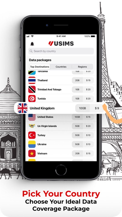 eSIM Travel SIM card: USIMS