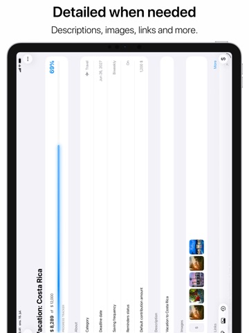 Savings - Savings Goals app ipad screenshot 4