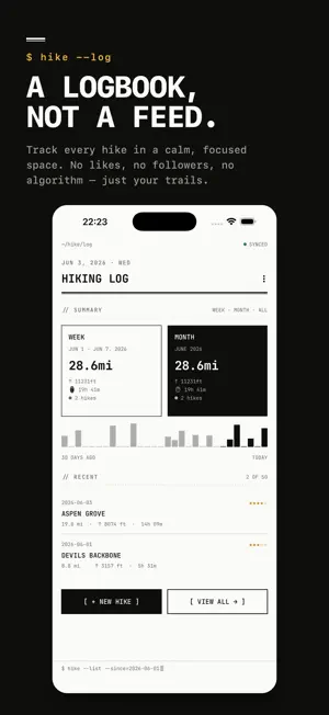 HIKE.SH - Hike and Trail Log screenshot 1
