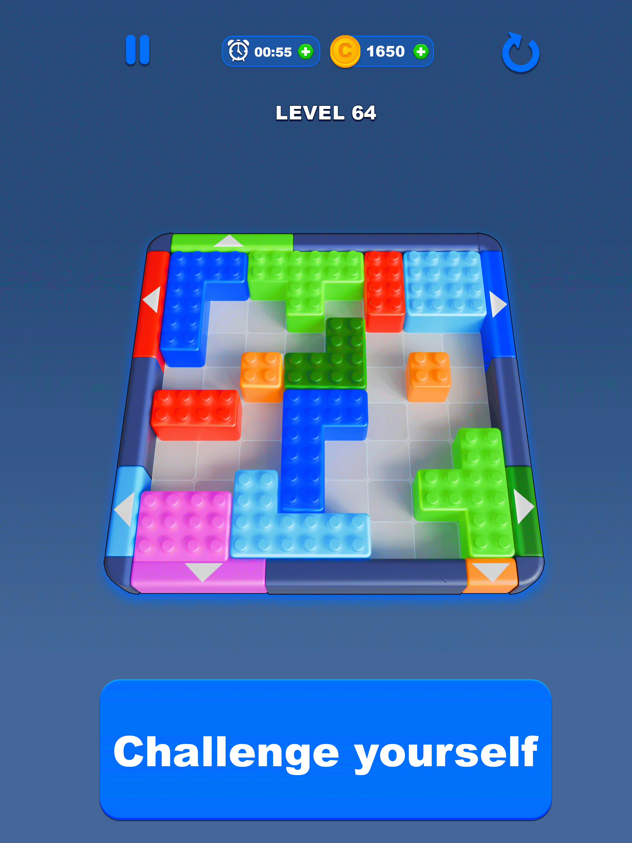 Slide Colorful Blocks Jam Game