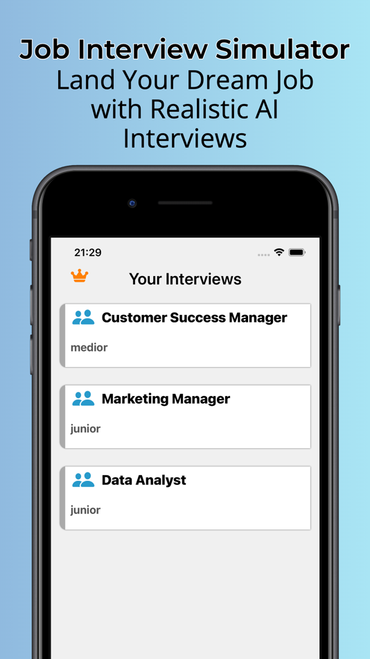 #1. Job Interview Simulator (iOS) بواسطة: Andras Kovacs