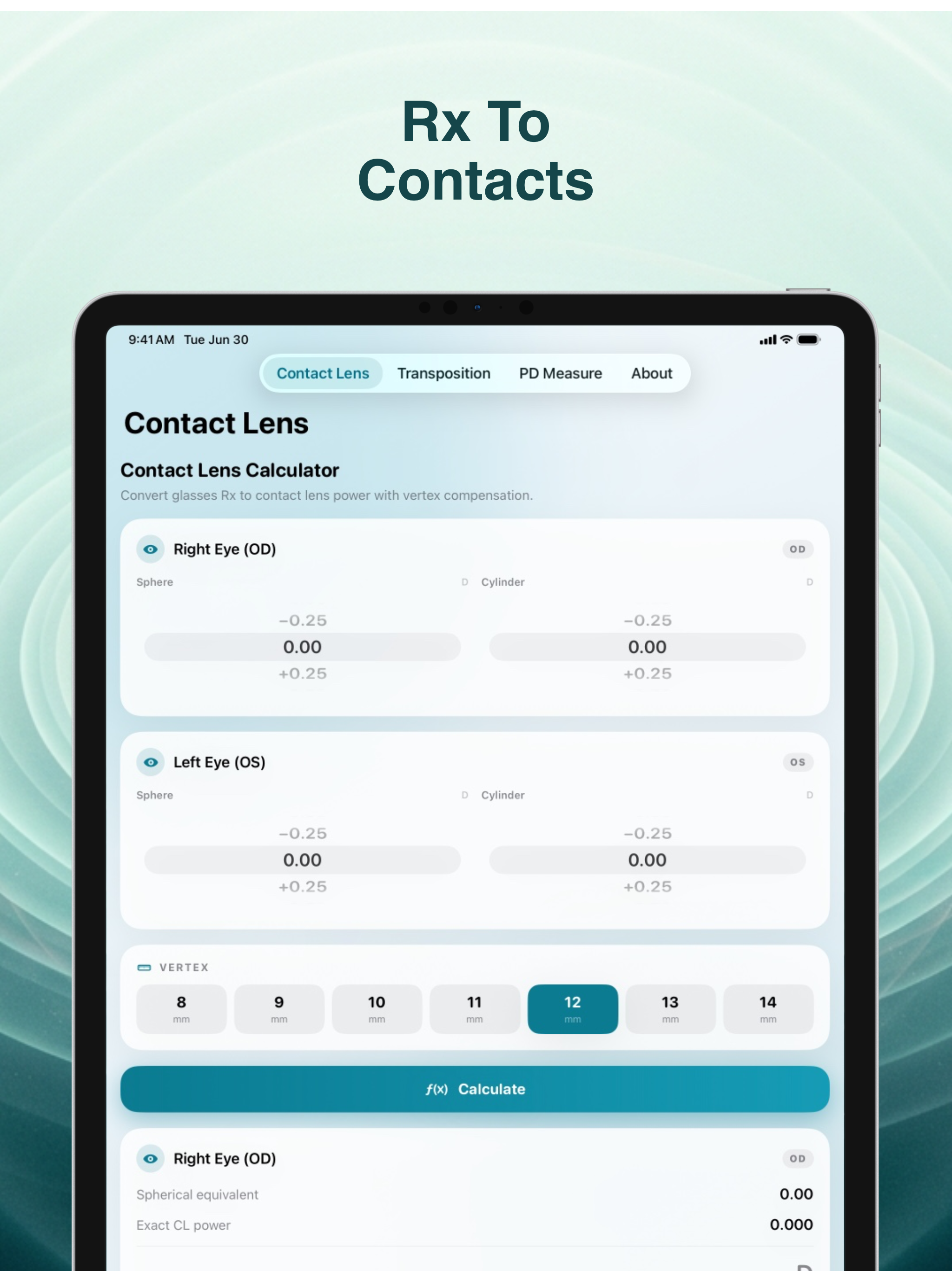 VisioMate Optical Calculator screenshot 9