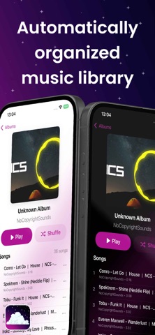 Cosmos : Offline Music Player iPhone screenshot