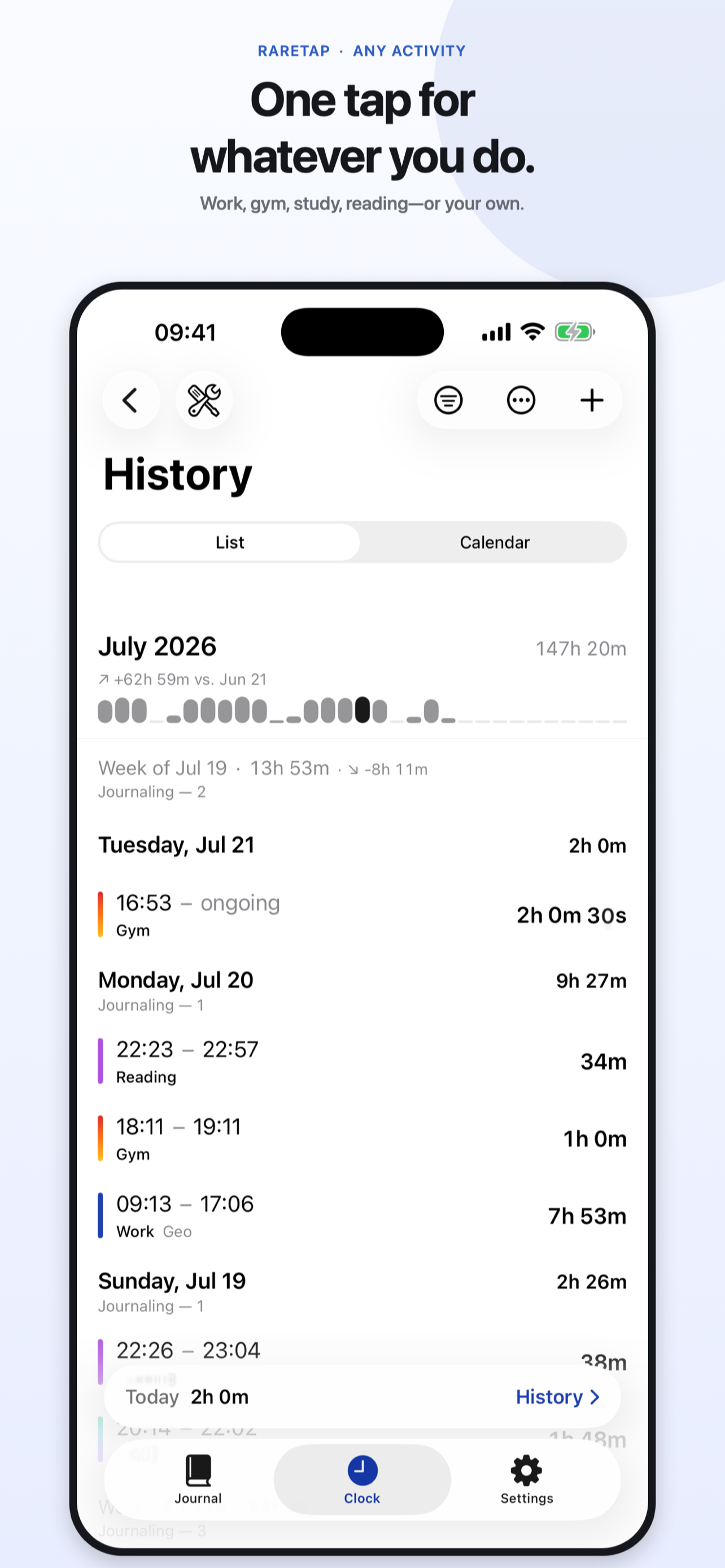 RareTap – Time Clock & Journal screenshot 3