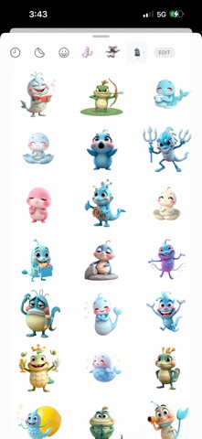 Rippling Pond Stickers iPhone screenshot