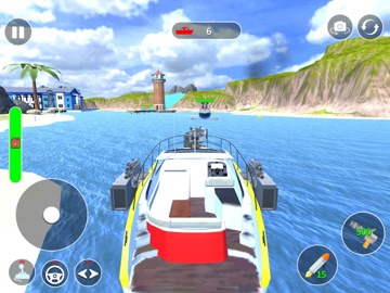 Police Boat Shooting Sim Game iPad screenshot