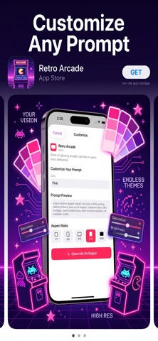 VibePaper Pro: AI Wallpapers iPhone screenshot
