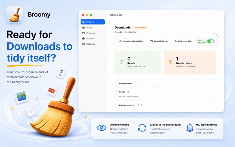 Broomy: Downloads Cleaner screenshot
