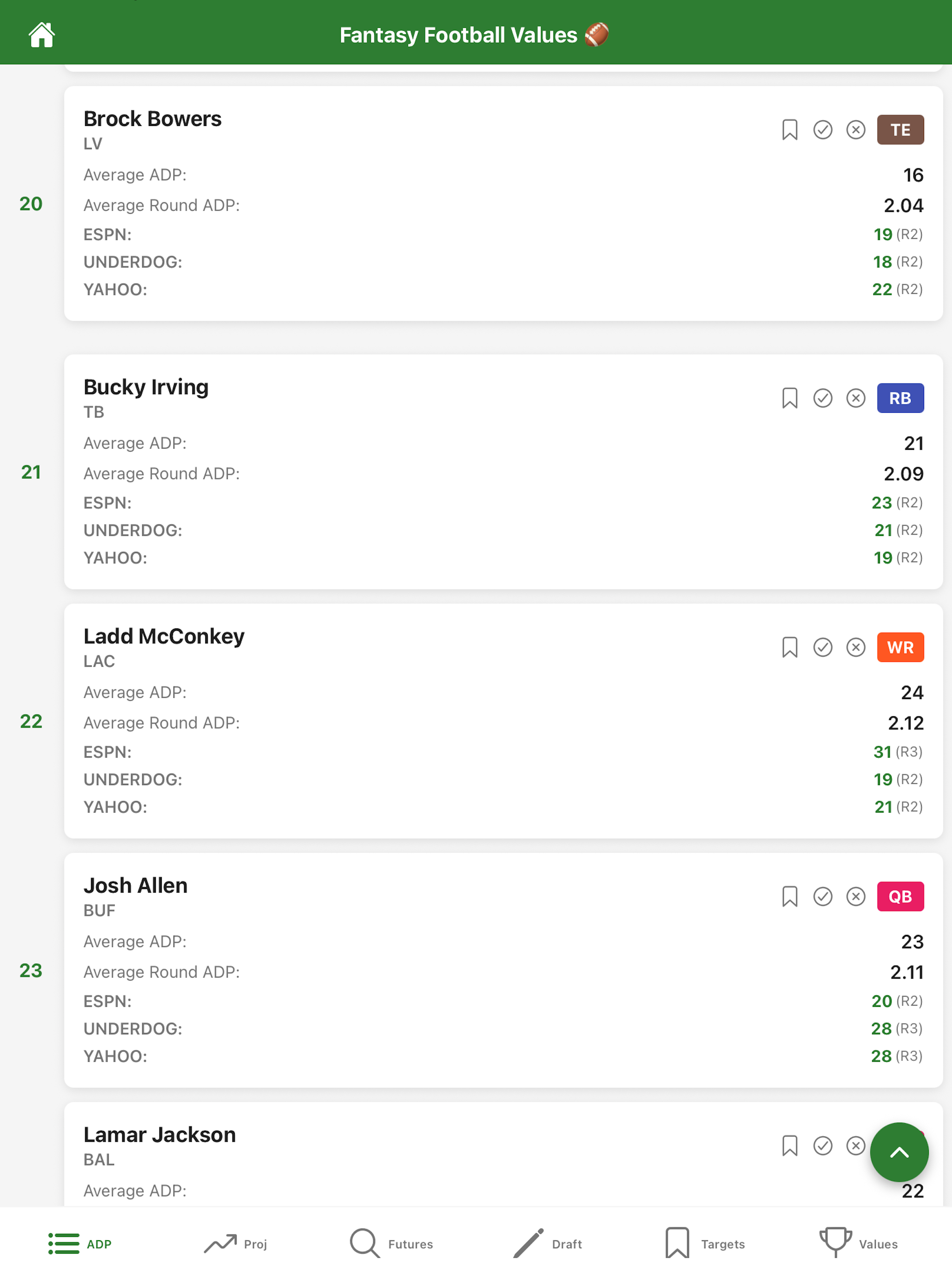 Fantasy Football Values screenshot 14
