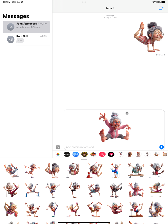 Screenshot #5 pour Gymnast Granny Stickers
