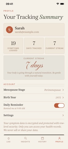 MenoTracker: Menopause Log Screenshot 6 of 6