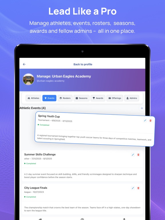 Tropheo iPad screenshot 8 - Sports app