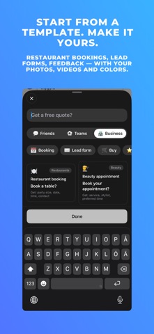 Answe: AI Forms & Chatbot iPhone screenshot