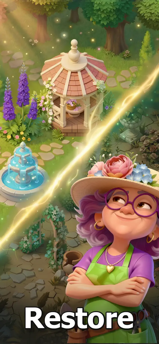 Garden Getaway: Merge & Design screenshot 2