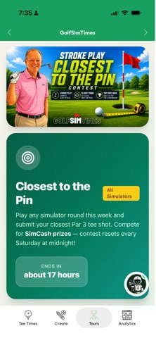 GolfSimTimes screenshot