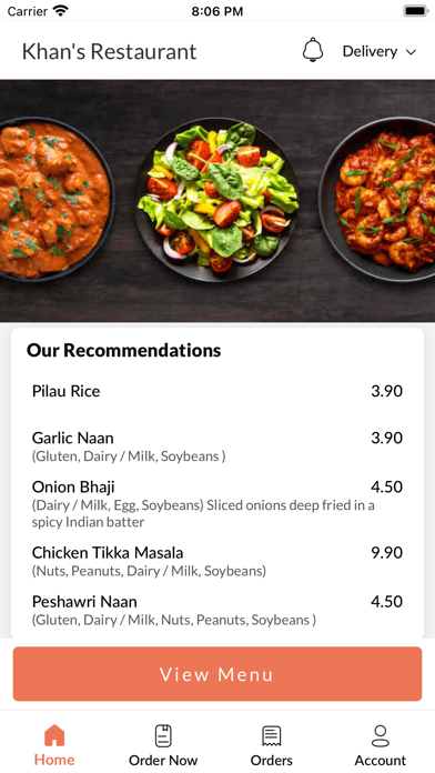 Khans Restaurant Screenshot