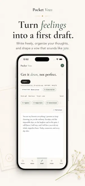 Pocket Vows screenshot 2