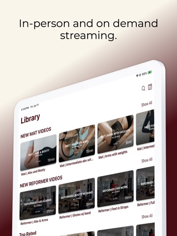 Symmetry Pilates iPad screenshot