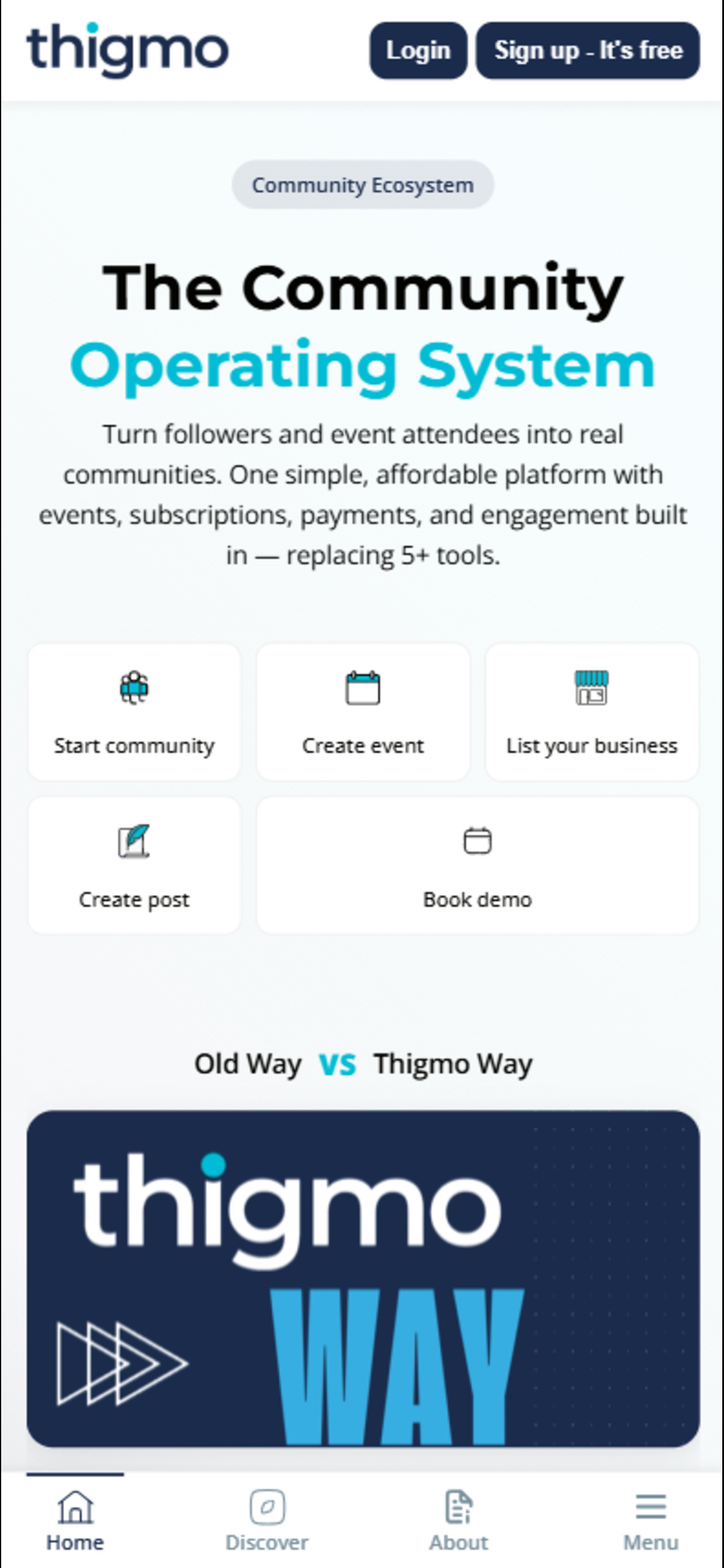 Thigmo: Community OS