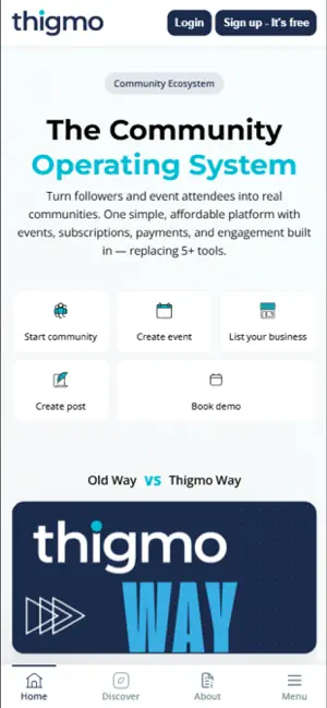 Thigmo: Community OS screenshot 1