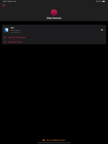 Cider Remote iPad screenshot
