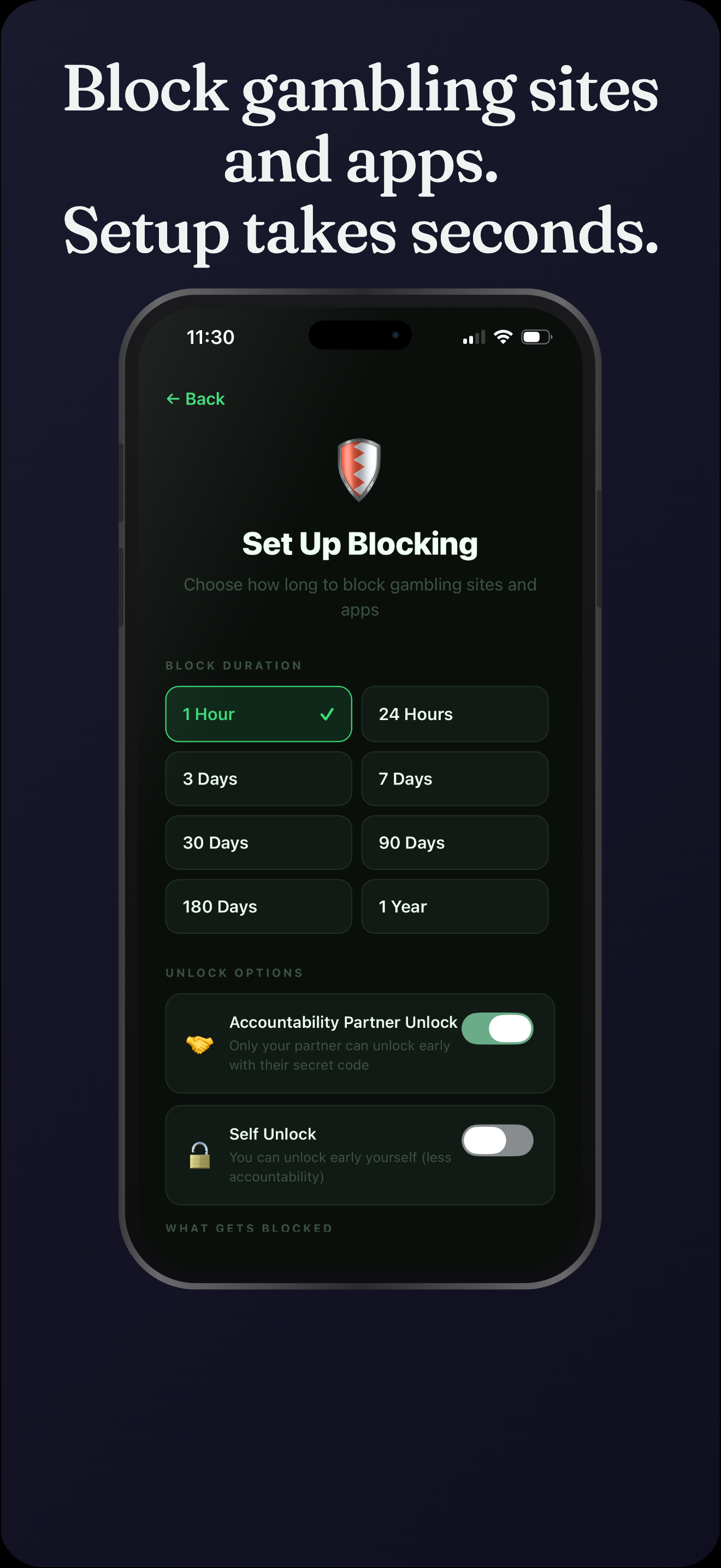 Recovo: Quit Gambling & Block screenshot 2