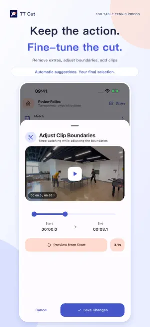 TT Cut: Table Tennis Video screenshot 4