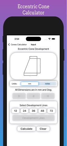 Cones Calculator iPhone screenshot