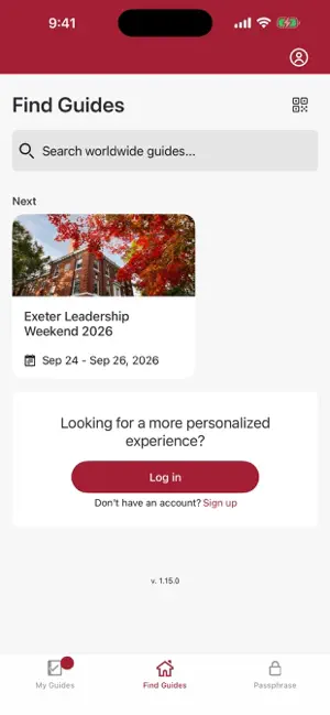 Phillips Exeter Academy Events screenshot 1