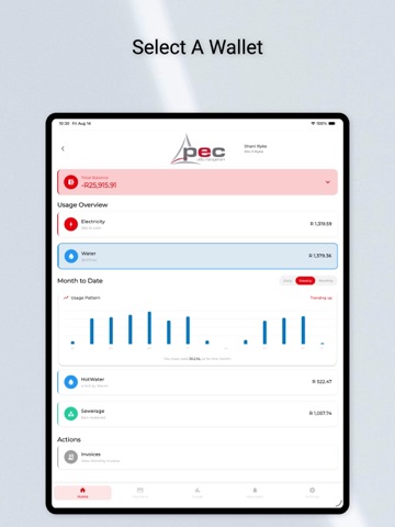 PEC Utility Management iPad screenshot