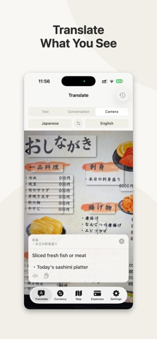 Travel Translator: Menu Food iPhone screenshot