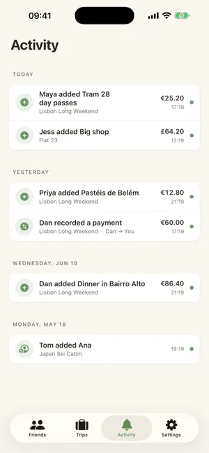 tab-it: split trip expenses screenshot 3