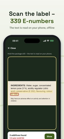 E-numbers – E-koll screenshot 1