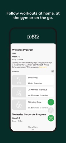 Keep It Simple Fitness iPhone screenshot