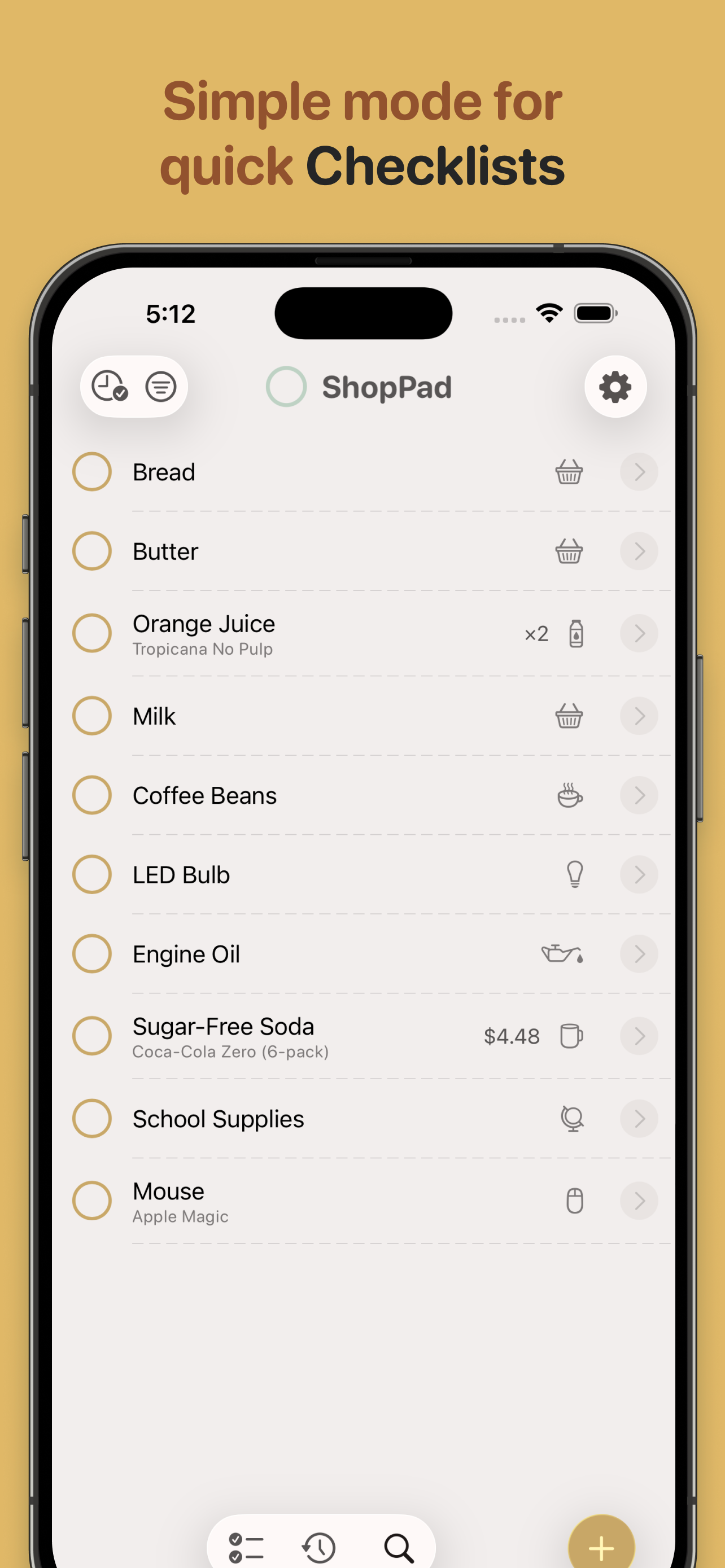 ShopPad: Shopping Tracker