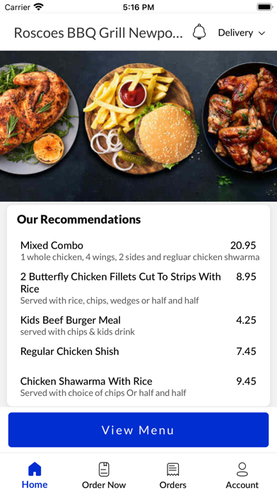Roscoes BBQ Grill Newport Road Screenshot