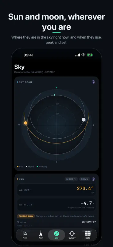 SatData: GPS Compass & Sunrise screenshot 5 of 10