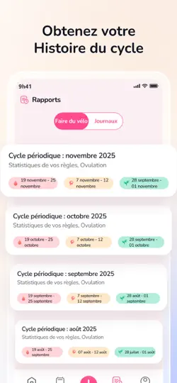 Capture d'écran de Suivi Des Règles Calendrier sur iPhone 5