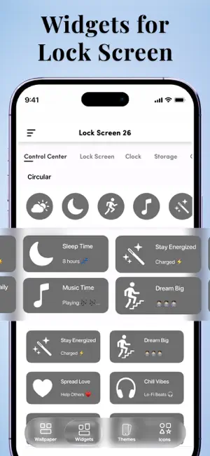 Lock Screen 26: Widgets & Icon iPhone screenshot 6